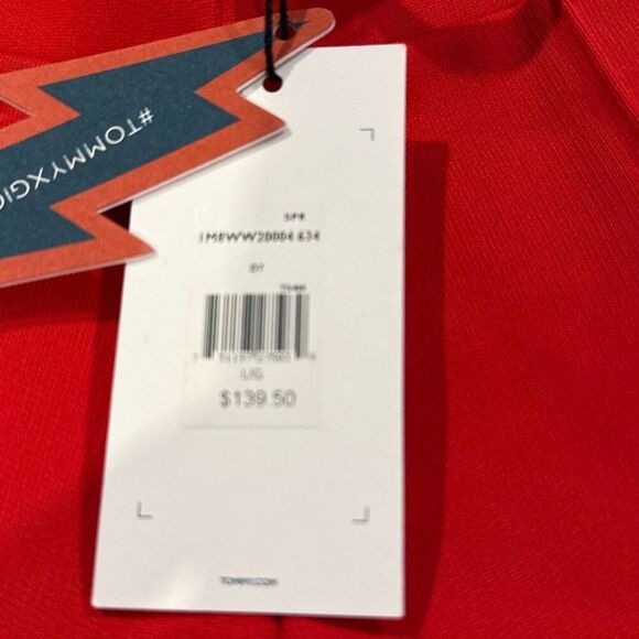 Tommy Hilfiger and Gigi Hadid Collab red heavyweight sweatpants with black side - Picture 3 of 5